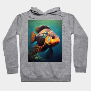 Oil paint, Hyperrealism, Amazing Zoo Cichlid Hoodie